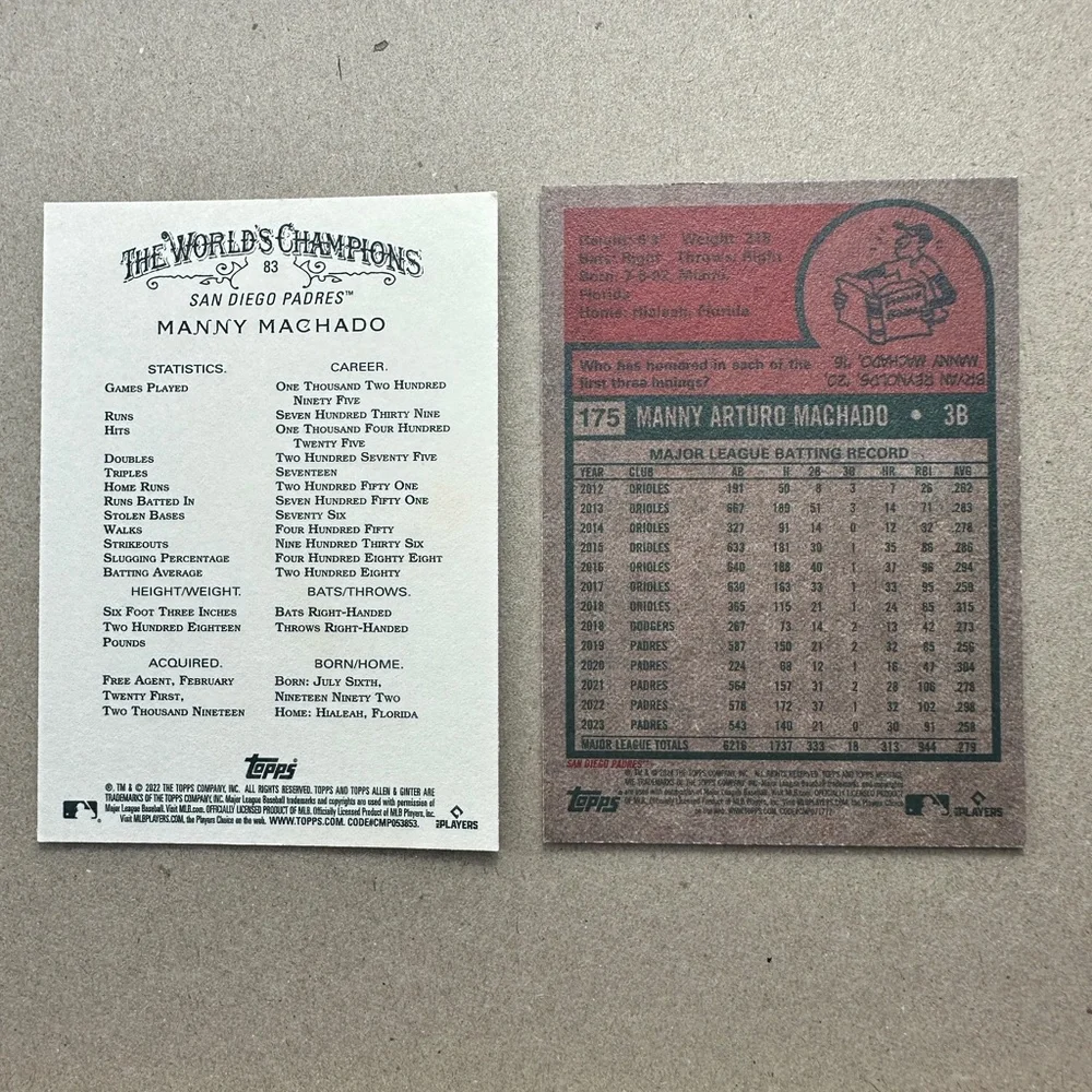 Manny Machado Rookie card in lot of 11 (Orioles, Padres) - Picture 13 of 15